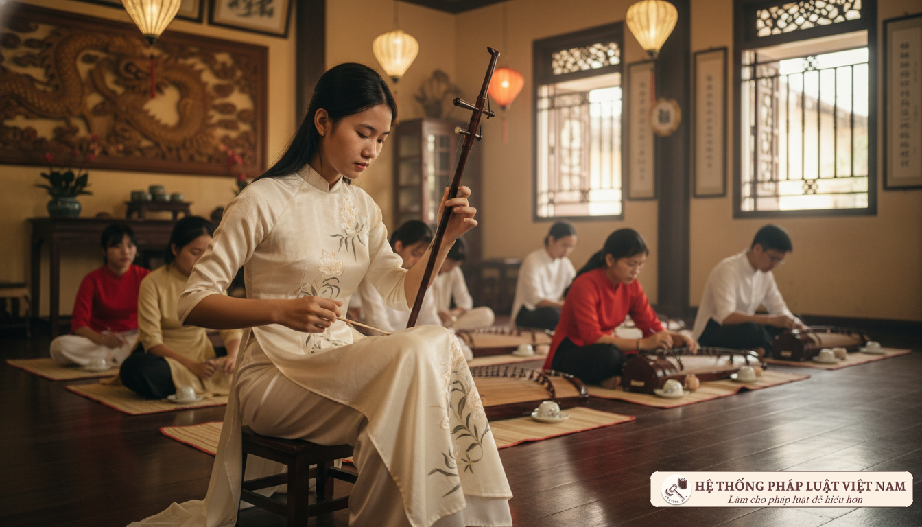 Sinh viên học nghệ thuật truyền thống