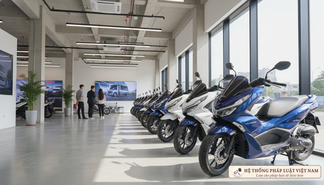 Showroom xe máy hiện đại tại Việt Nam