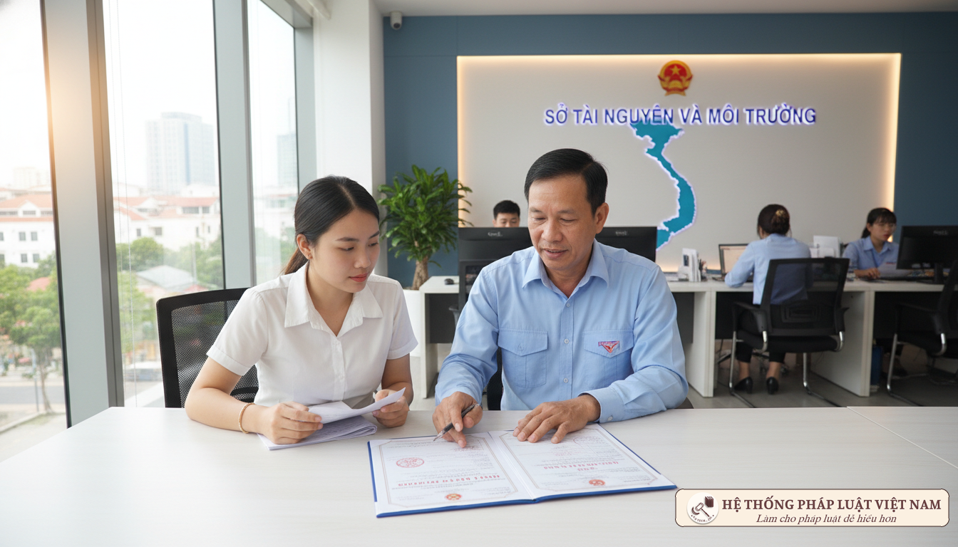 Cán bộ hướng dẫn thủ tục đất đai