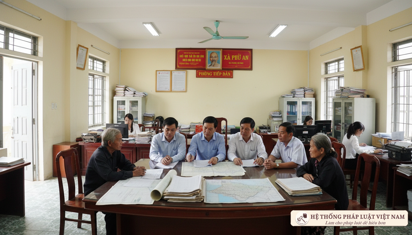 Hội đồng đăng ký đất đai làm việc