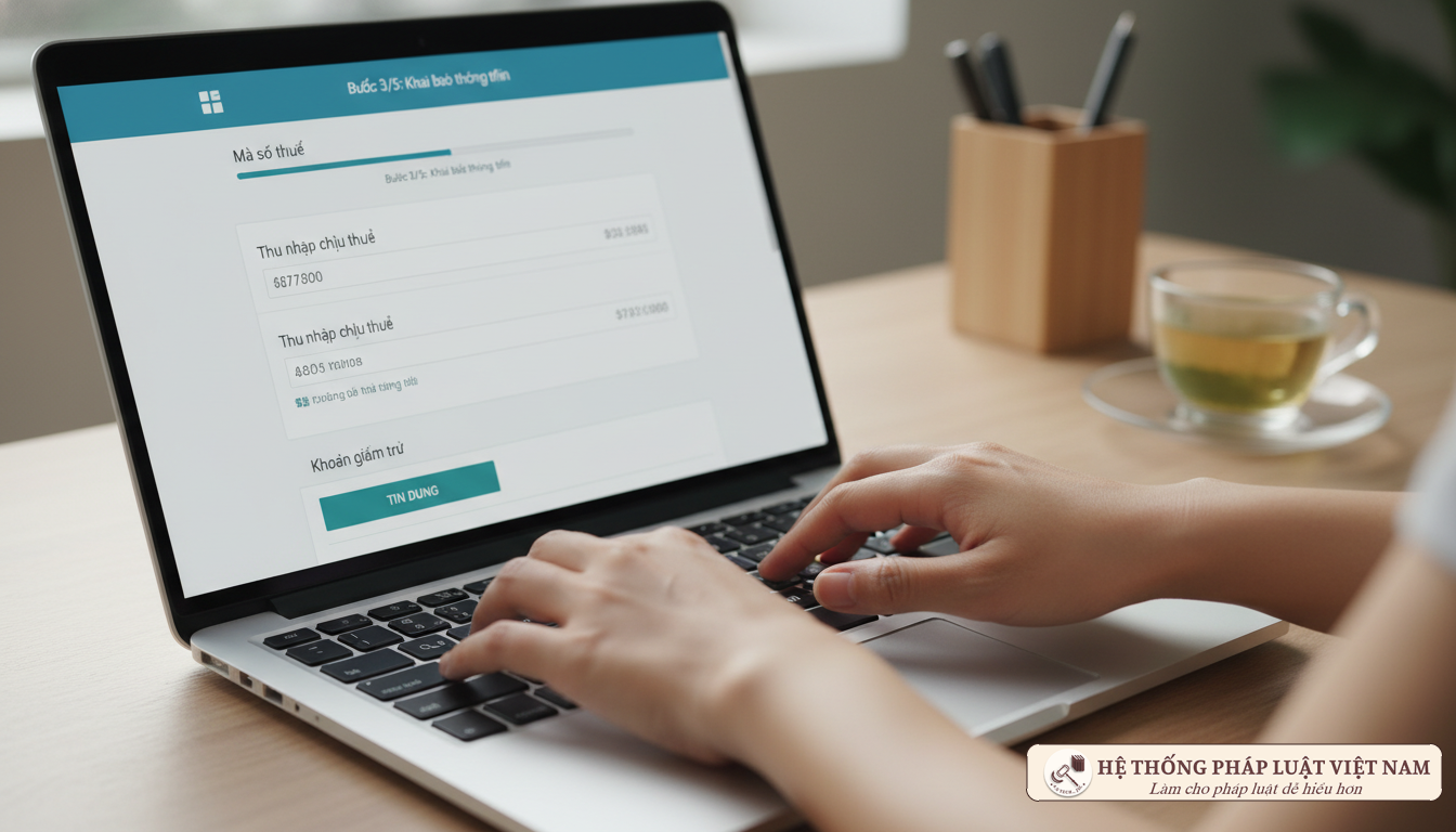 Thao tác nộp hồ sơ thuế online
