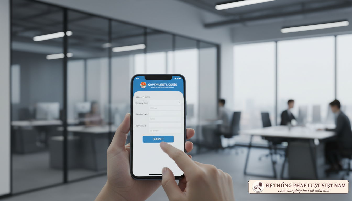 Doanh nghiệp thực hiện thủ tục trực tuyến qua điện thoại