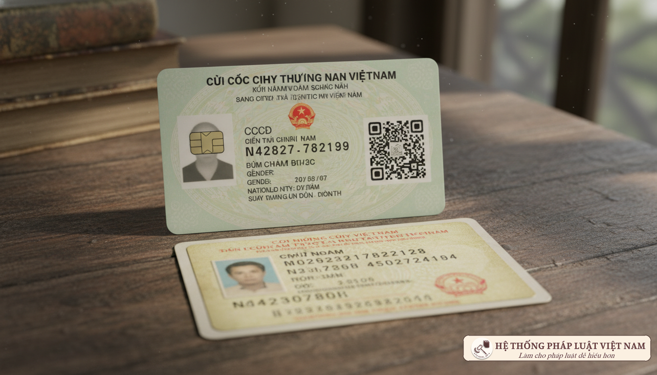 Thẻ Căn cước công dân mã vạch và Chứng minh nhân dân cũ