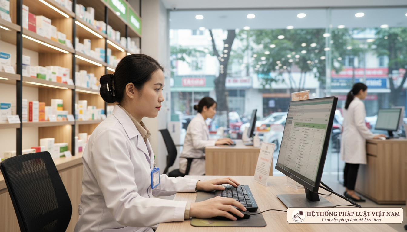 Dược sĩ Việt Nam sử dụng hệ thống máy tính quản lý thuốc năm 2018