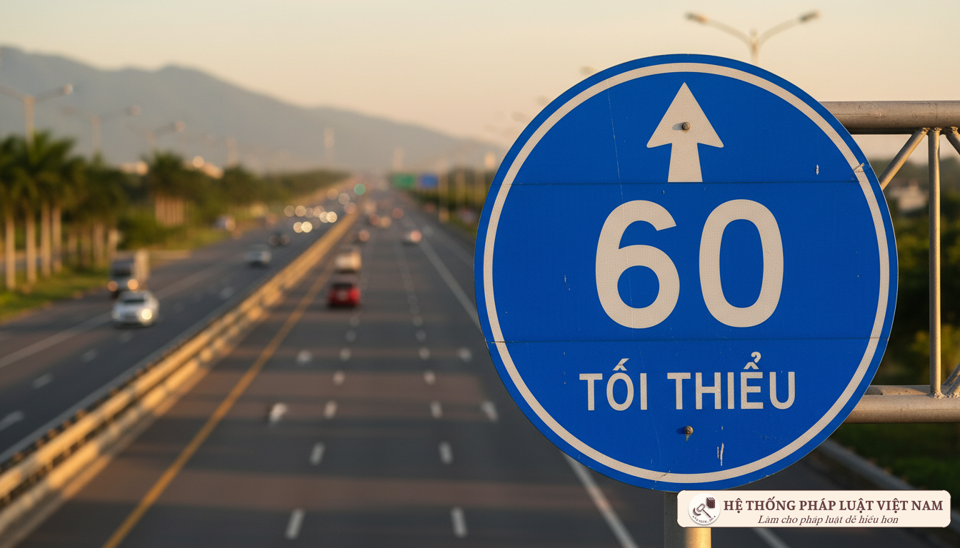 Biển báo tốc độ tối thiểu trên đường cao tốc