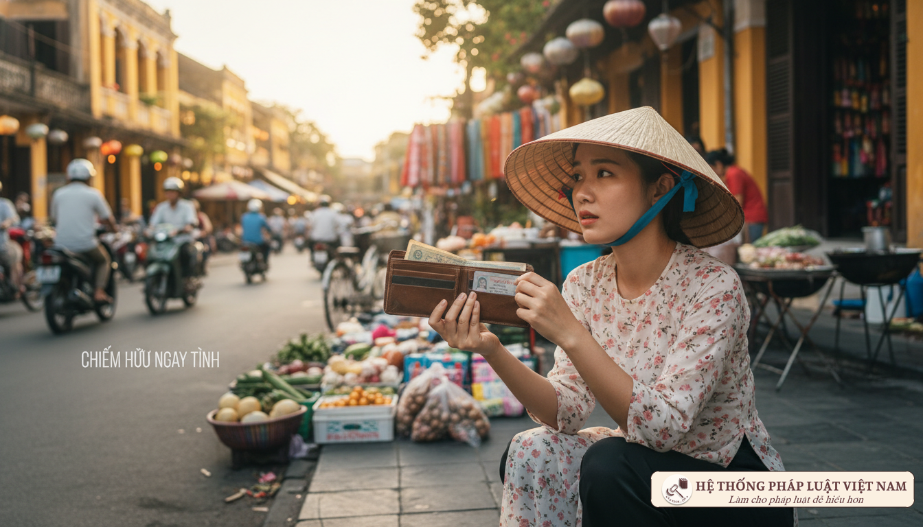 Nhặt được tài sản đánh rơi và chiếm hữu ngay tình