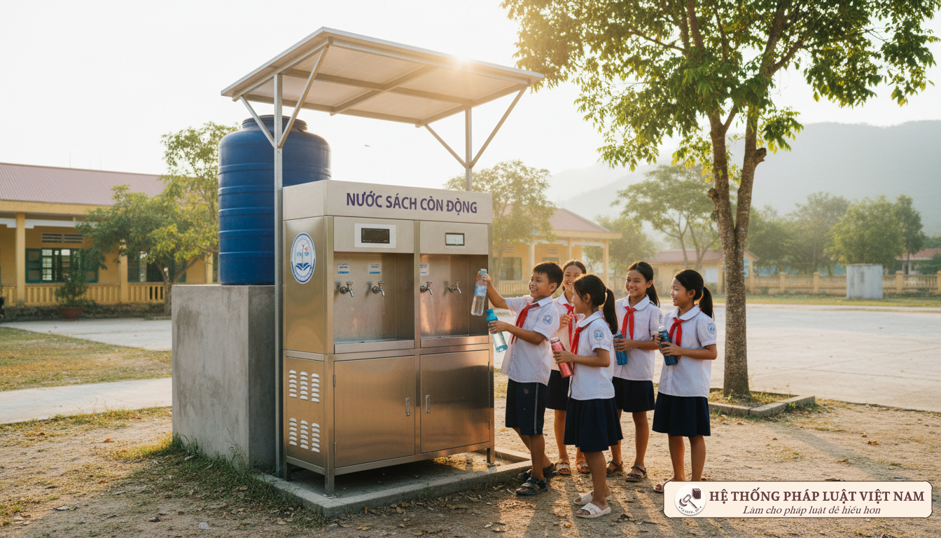 ATM nước sạch tại trường học nông thôn