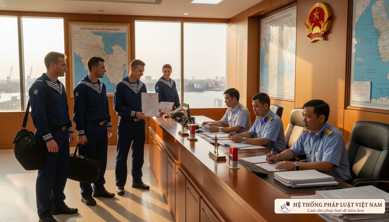 Thủ tục cấp phép cho thuyền viên tại cảng biển