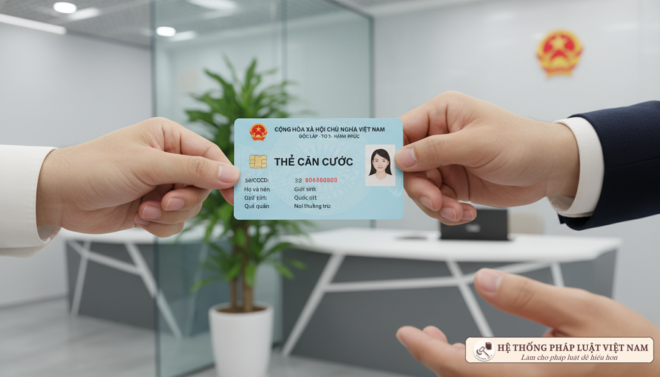 Trao thẻ Căn cước cho công dân