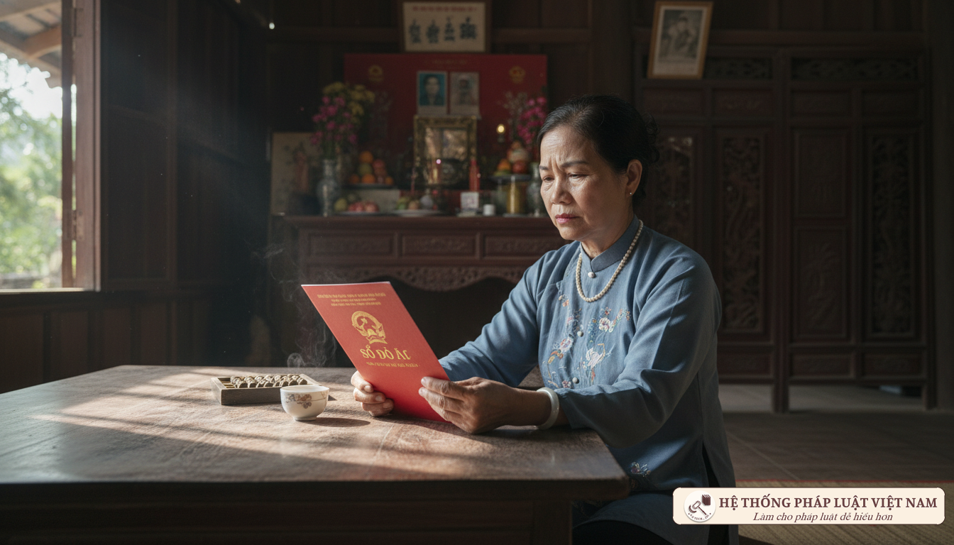 Chồng mất không để lại di chúc: Vợ có được thừa kế toàn bộ đất đai?
