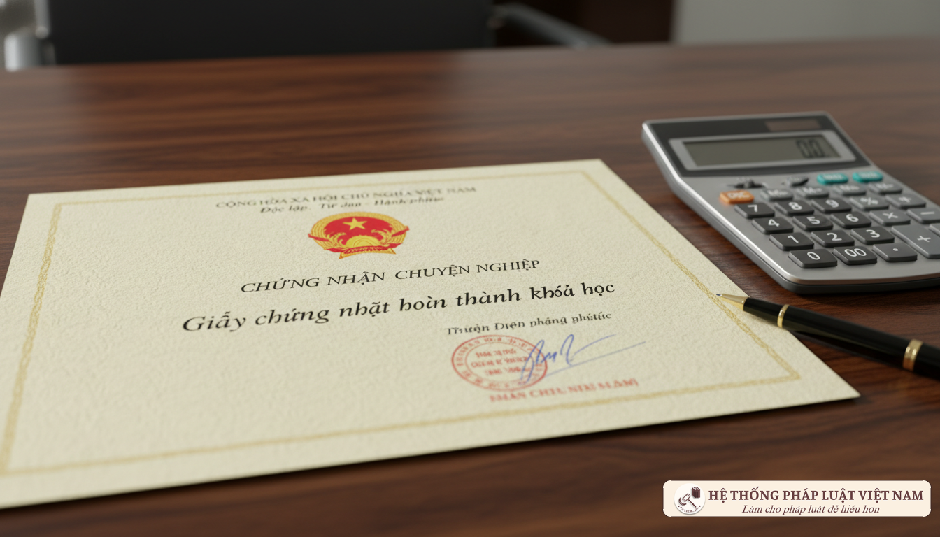 Chứng chỉ hành nghề dịch vụ làm thủ tục về thuế Cận cảnh chứng chỉ hành nghề đại lý thuế