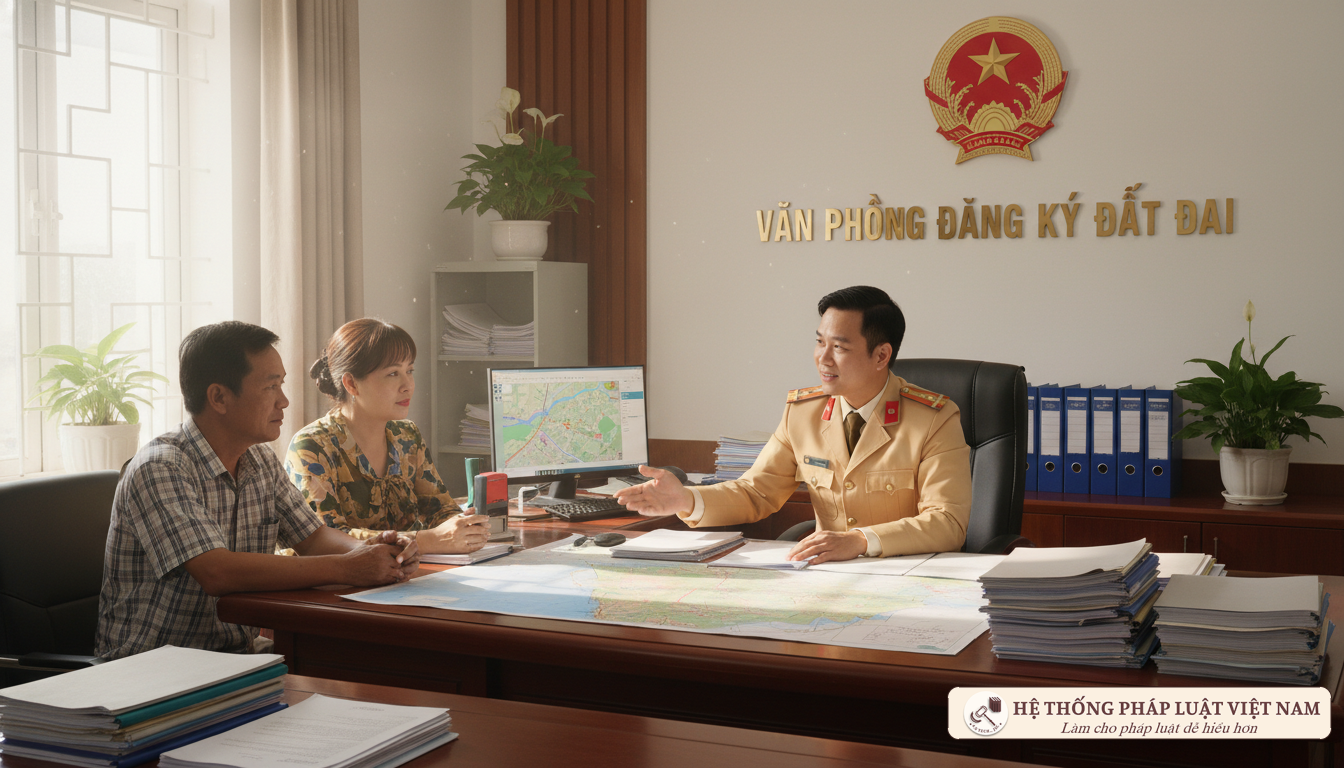 Cán bộ hướng dẫn thủ tục đất đai