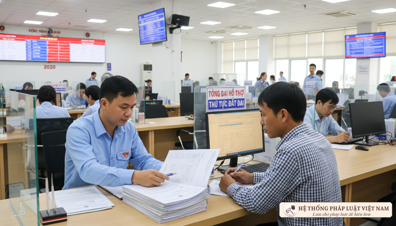 Cán bộ hướng dẫn thủ tục đất đai