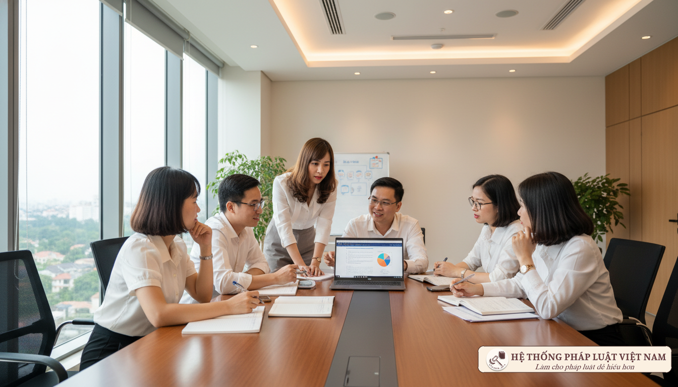 Các thầy cô giáo thảo luận về quy định mới