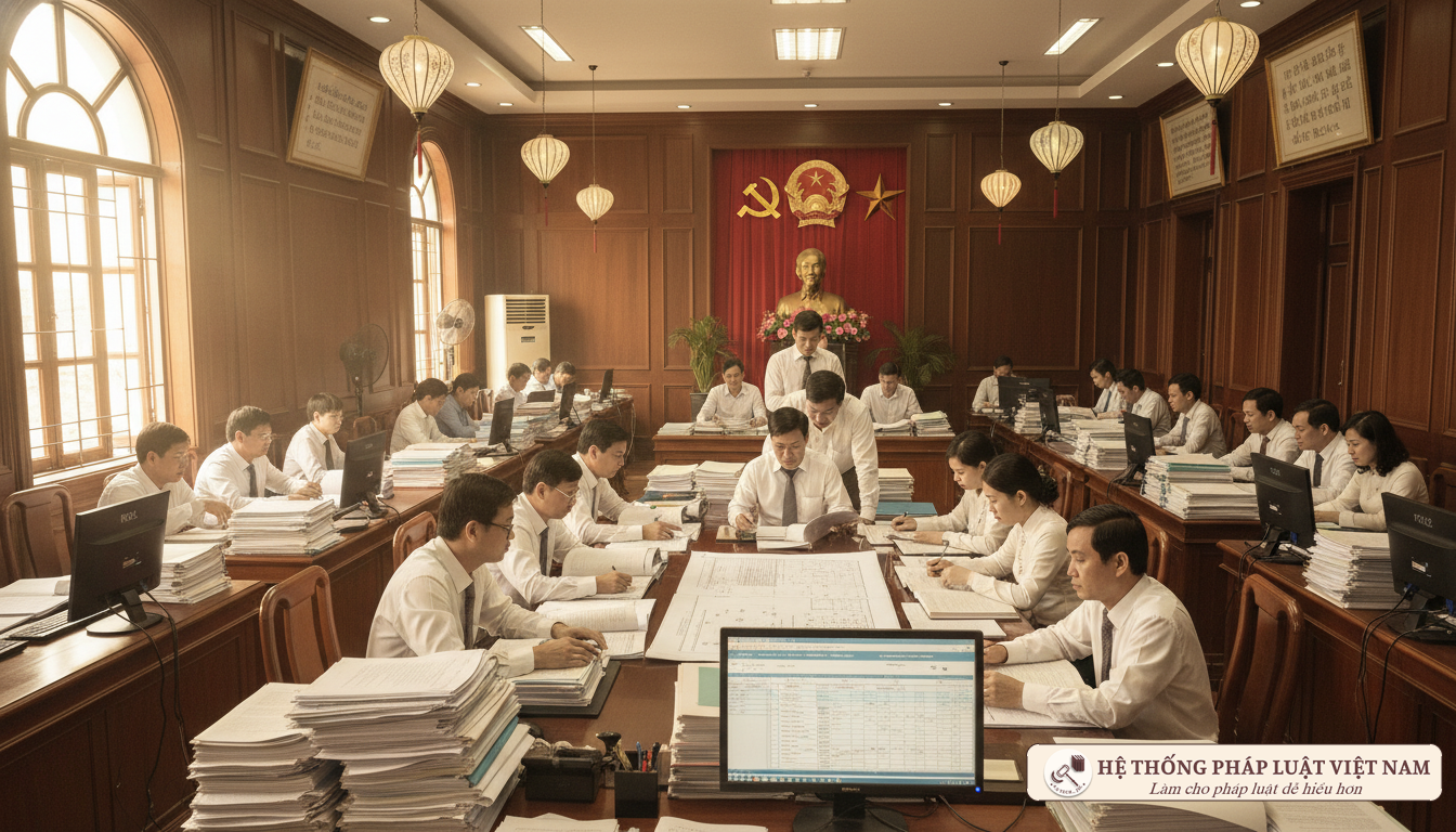 Cán bộ làm việc tại cơ quan Đảng