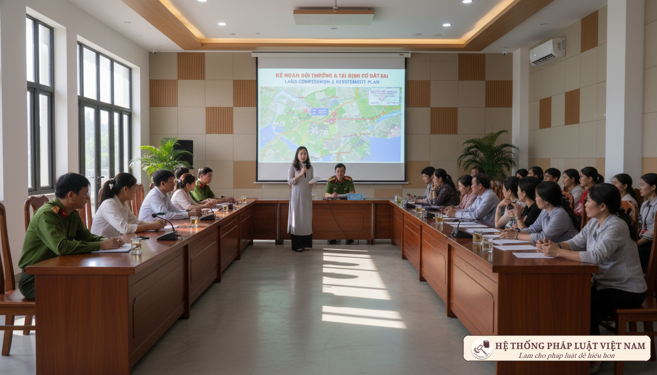 Chính quyền địa phương đối thoại với người dân về phương án bồi thường