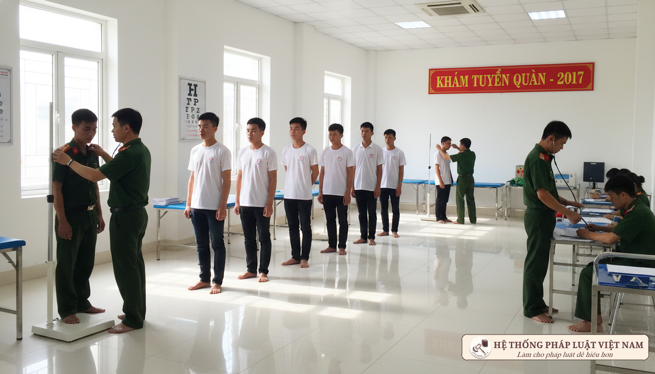 Khám sức khỏe tuyển sinh quân sự 2017