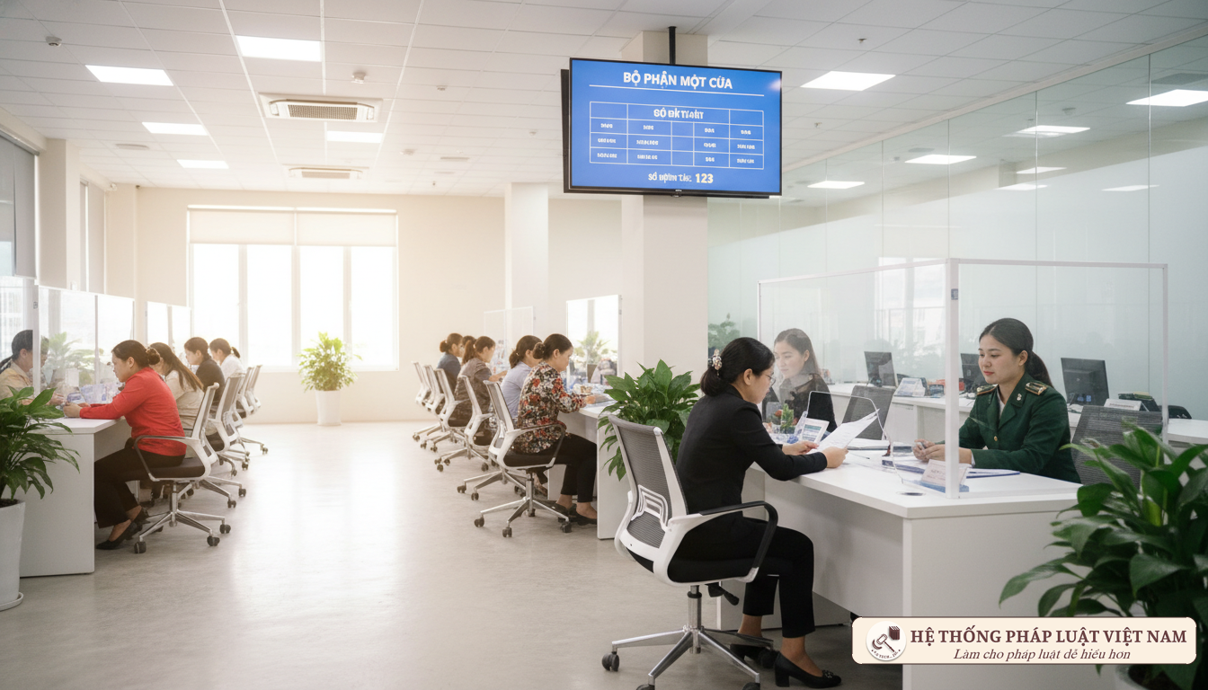 Người dân làm thủ tục hành chính