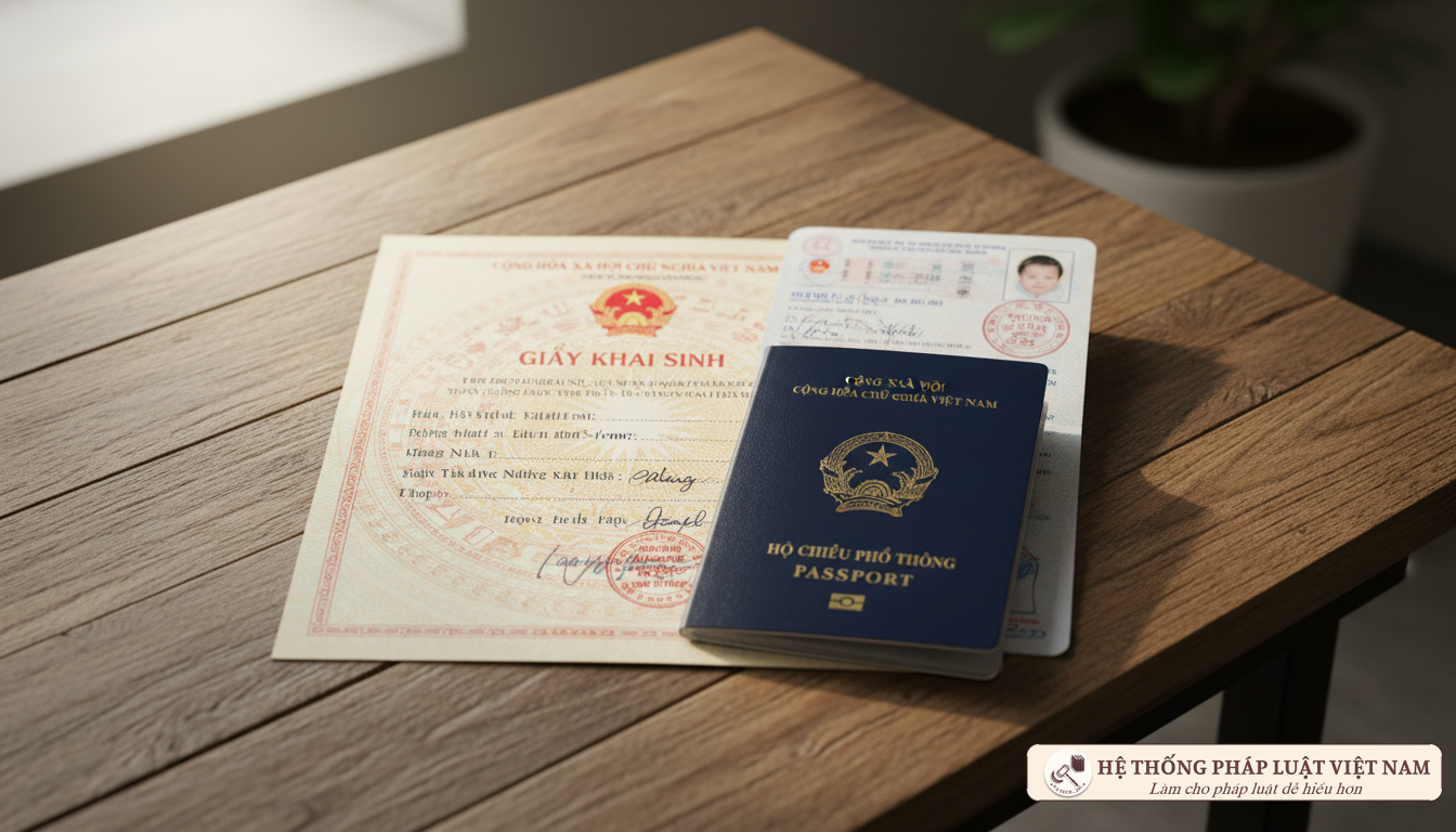 Giấy khai sinh và hộ chiếu