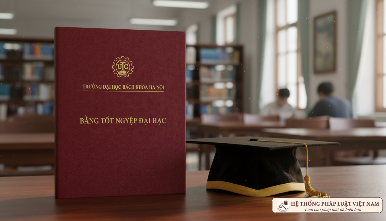 Bằng tốt nghiệp đại học và mũ cử nhân