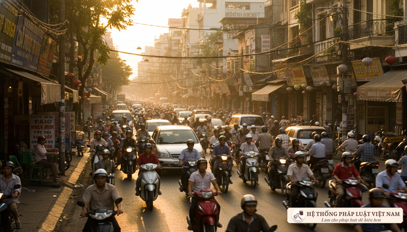 Ùn tắc giao thông tại Hà Nội năm 2008
