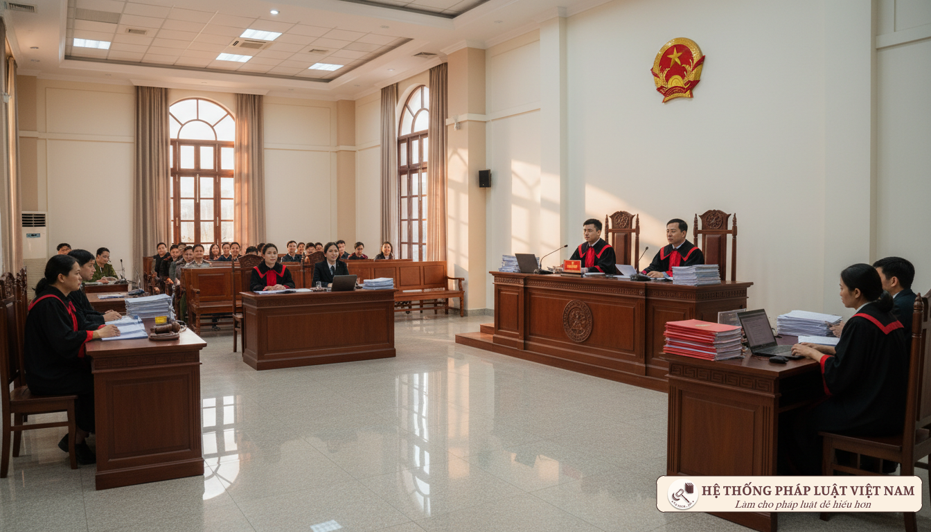 Phiên tòa xét xử tội phạm hình sự