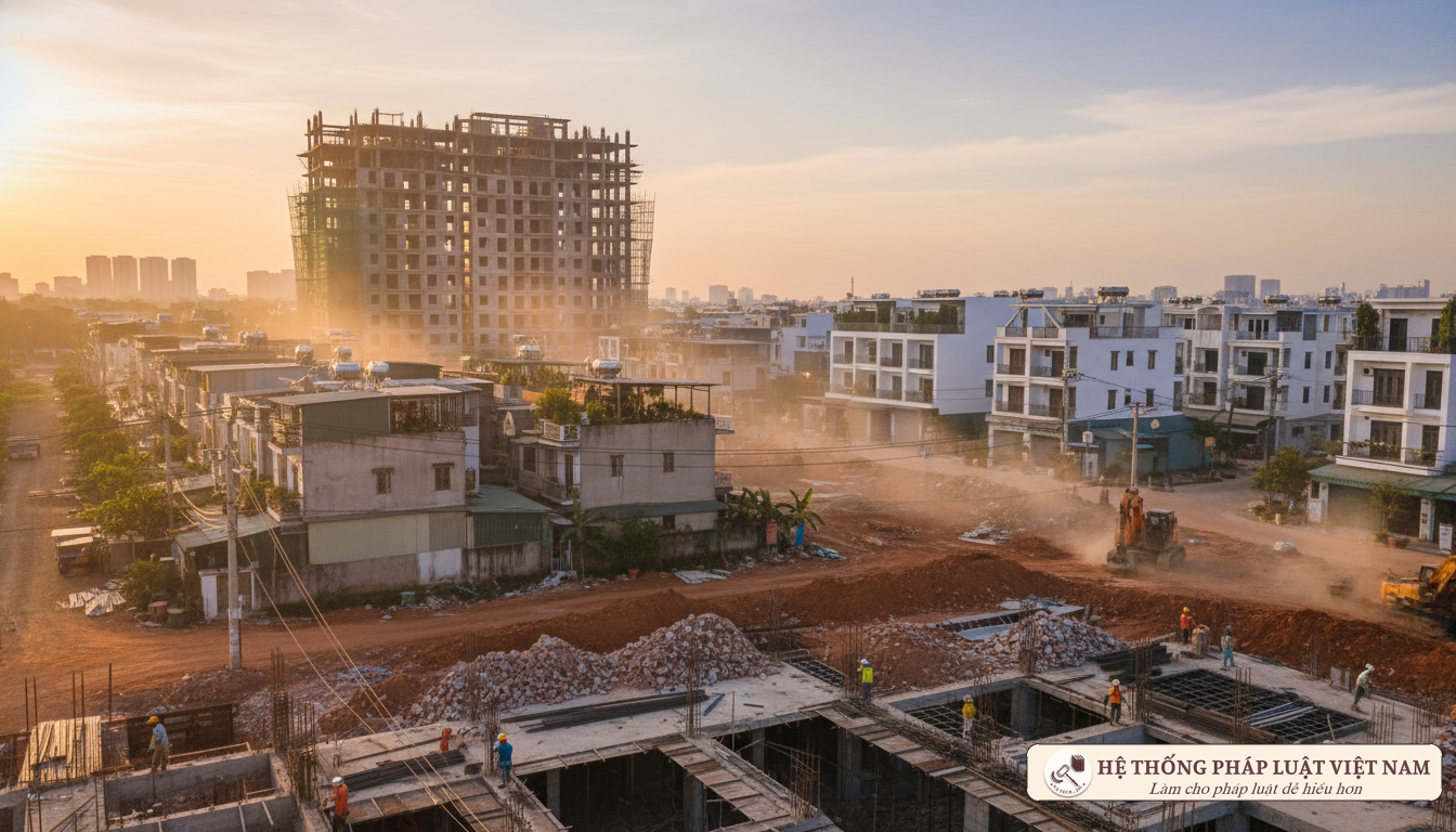 Khu vực giải phóng mặt bằng thu hồi đất