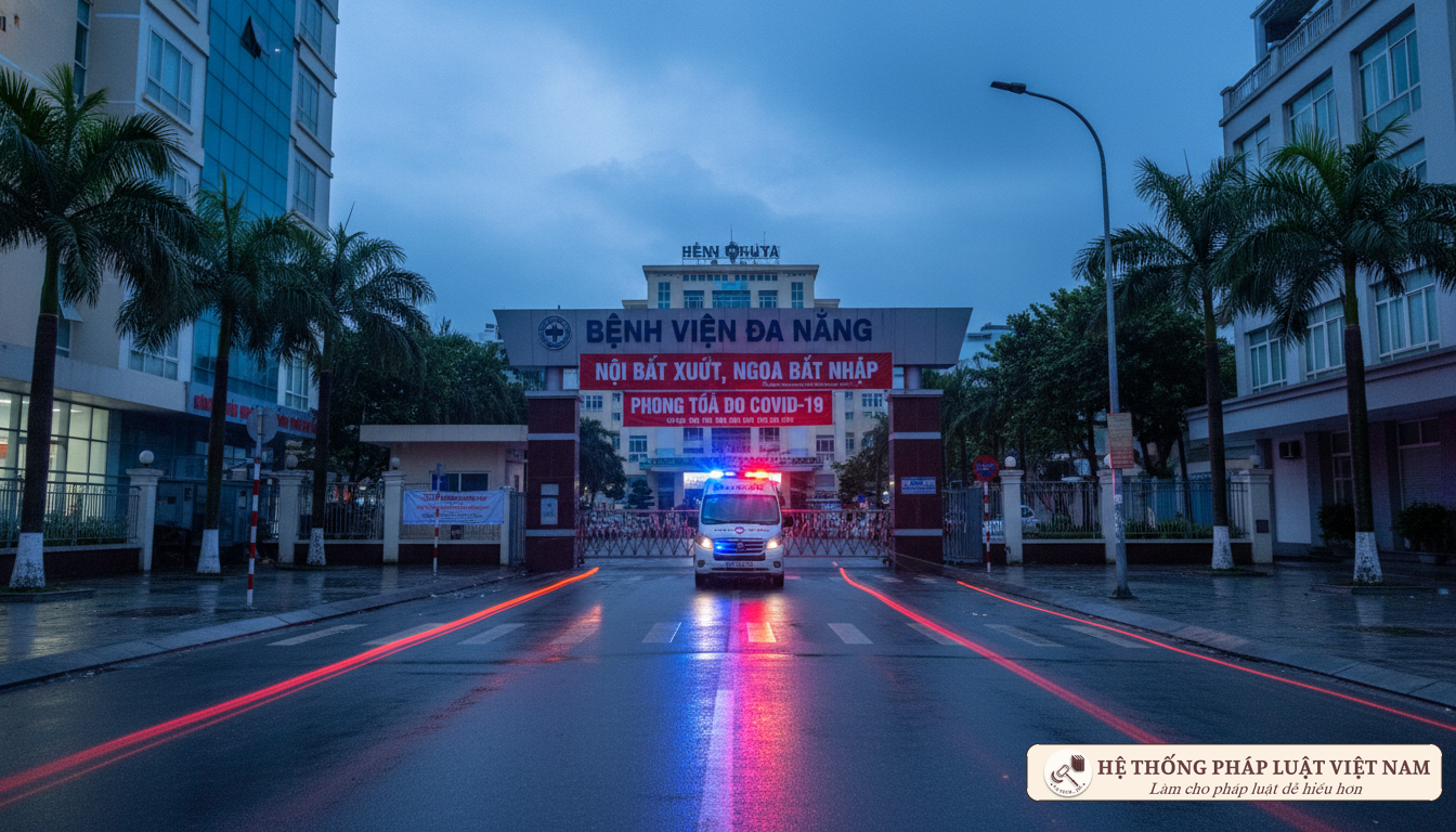 Xe cứu thương tại Đà Nẵng trong mùa dịch 2020