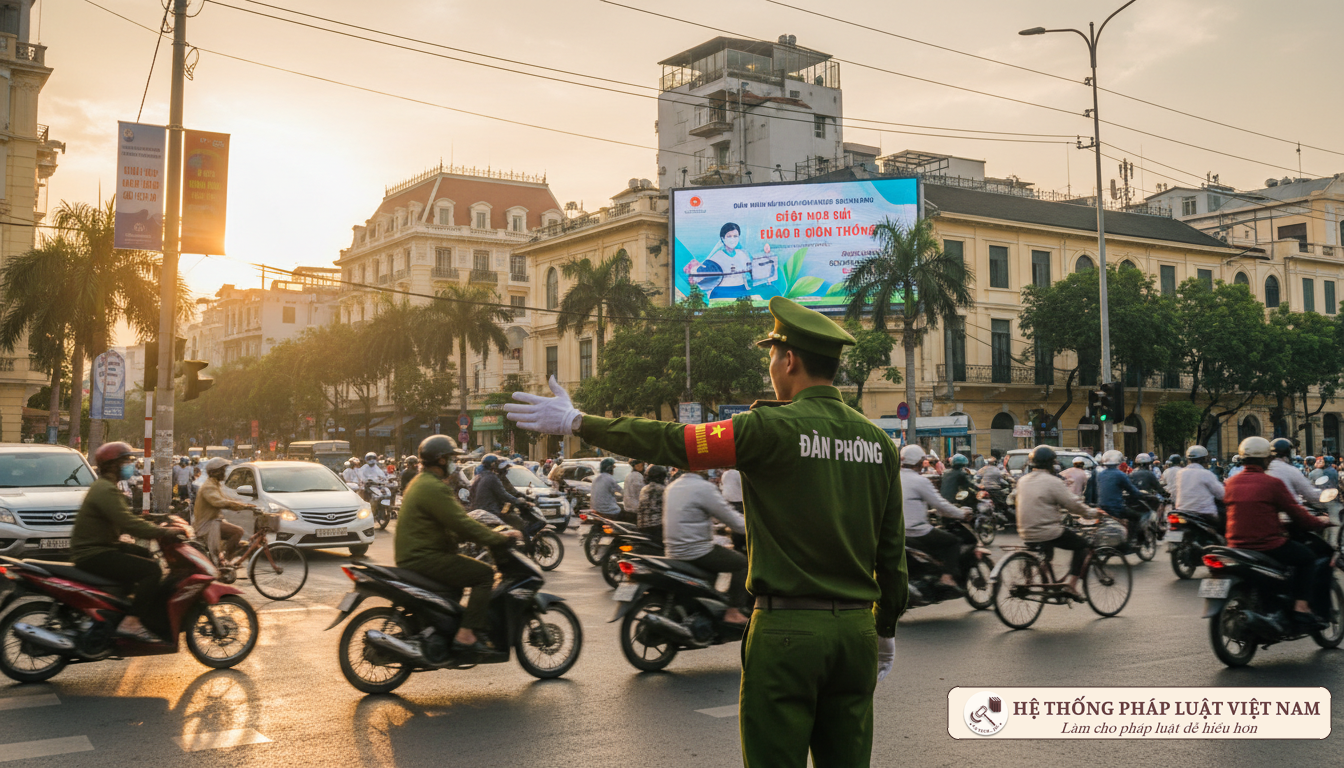 Dân phòng có quyền dừng xe và xử phạt vi phạm giao thông không?

