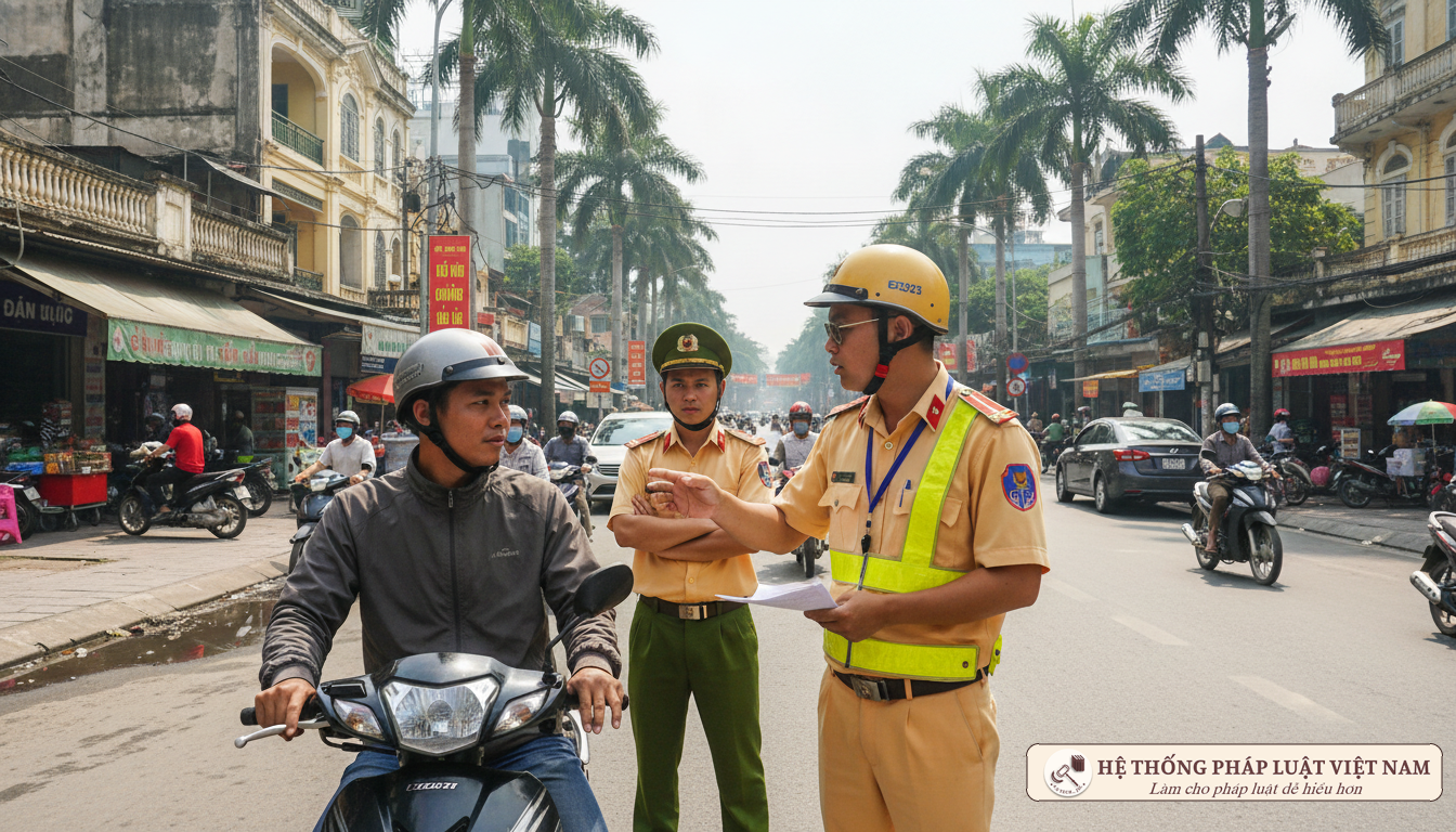 Cảnh sát giao thông tuần tra