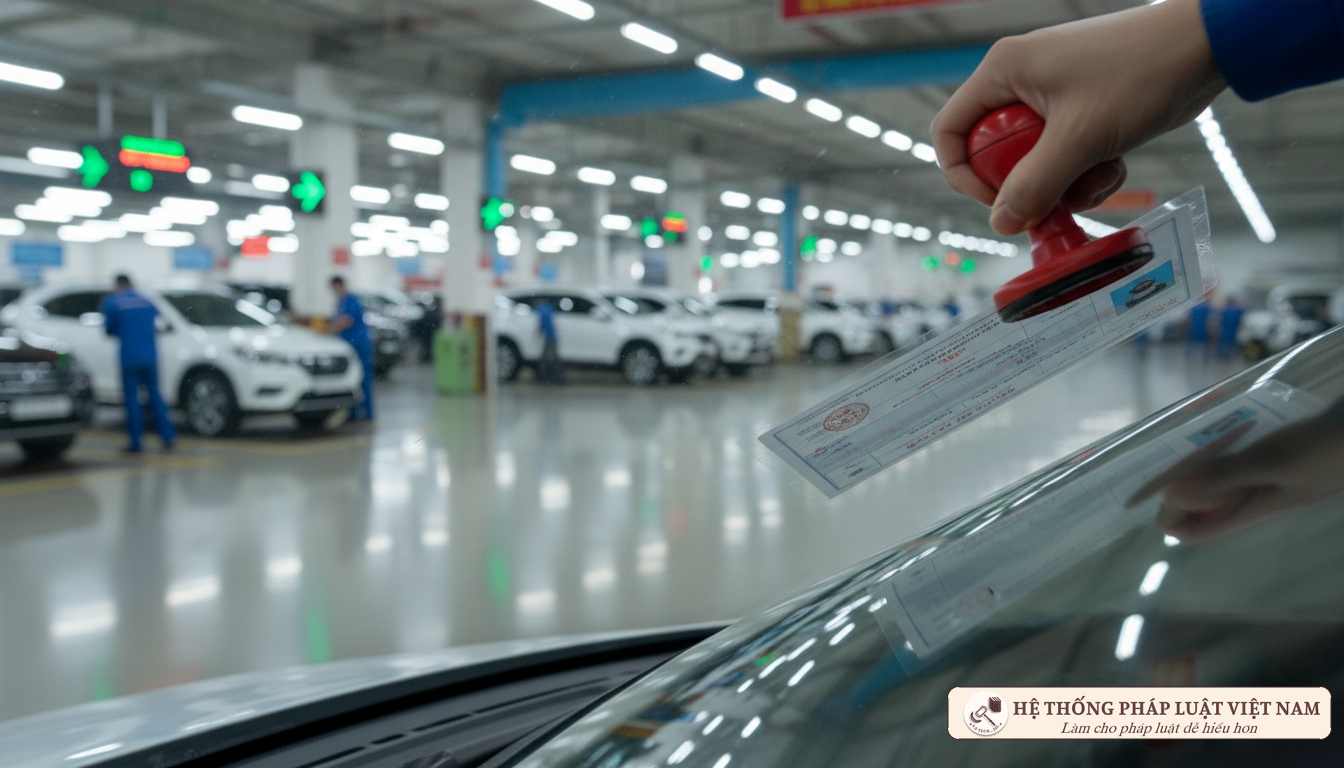 Hồ sơ và tem kiểm định xe cơ giới Giấy chứng nhận kiểm định và tem đăng kiểm xe ô tô