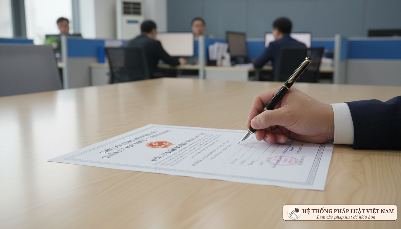 Ký hồ sơ đăng ký biến động đất đai