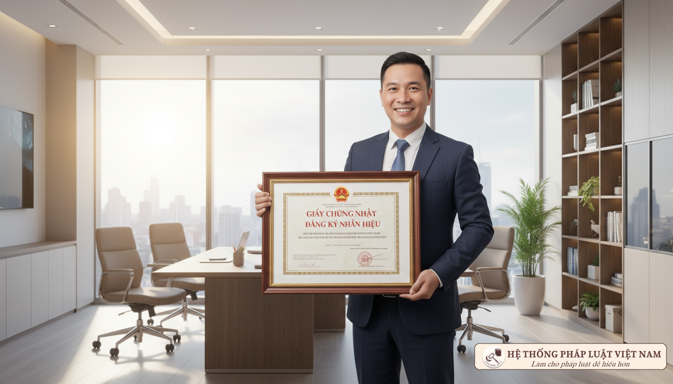 Chủ doanh nghiệp nhận văn bằng bảo hộ nhãn hiệu