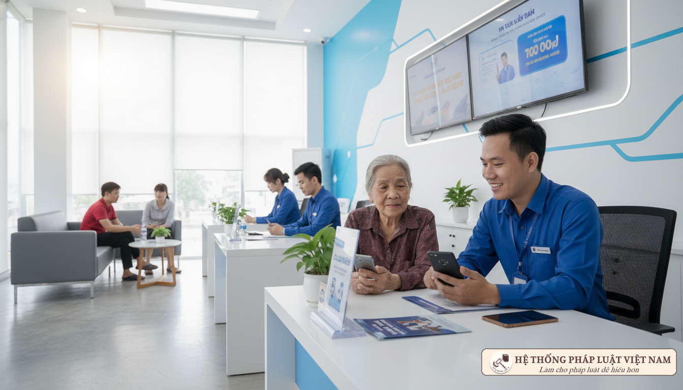 Nhân viên hỗ trợ đăng ký thuê bao