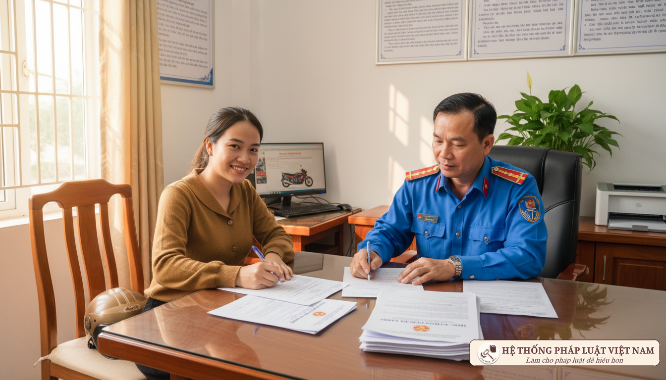 Thủ tục đăng ký xe máy tại Công an xã năm 2023