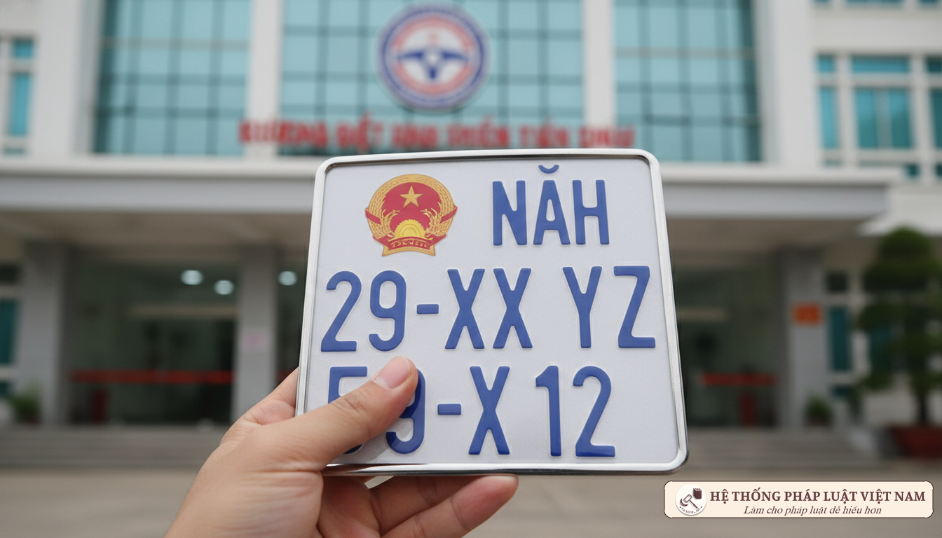 Biển số xe định danh cấp tại nơi tạm trú