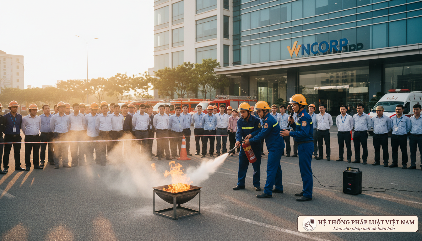 Diễn tập PCCC tại doanh nghiệp