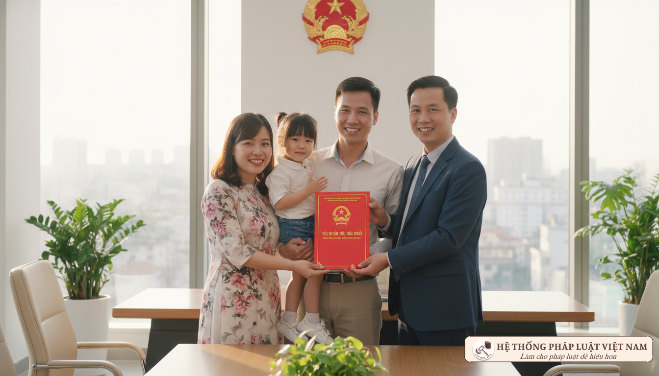 Người dân làm thủ tục đất đai tại cơ quan nhà nước