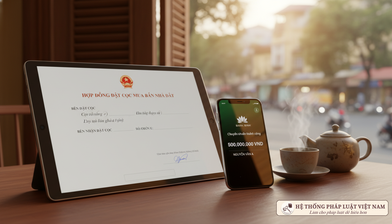 Giao dịch đặt cọc qua ứng dụng ngân hàng