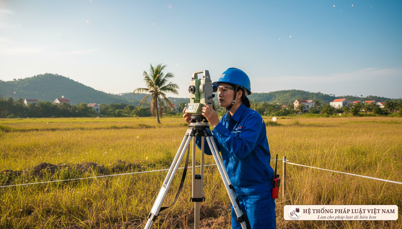 Công tác đo đạc xác định ranh giới thửa đất