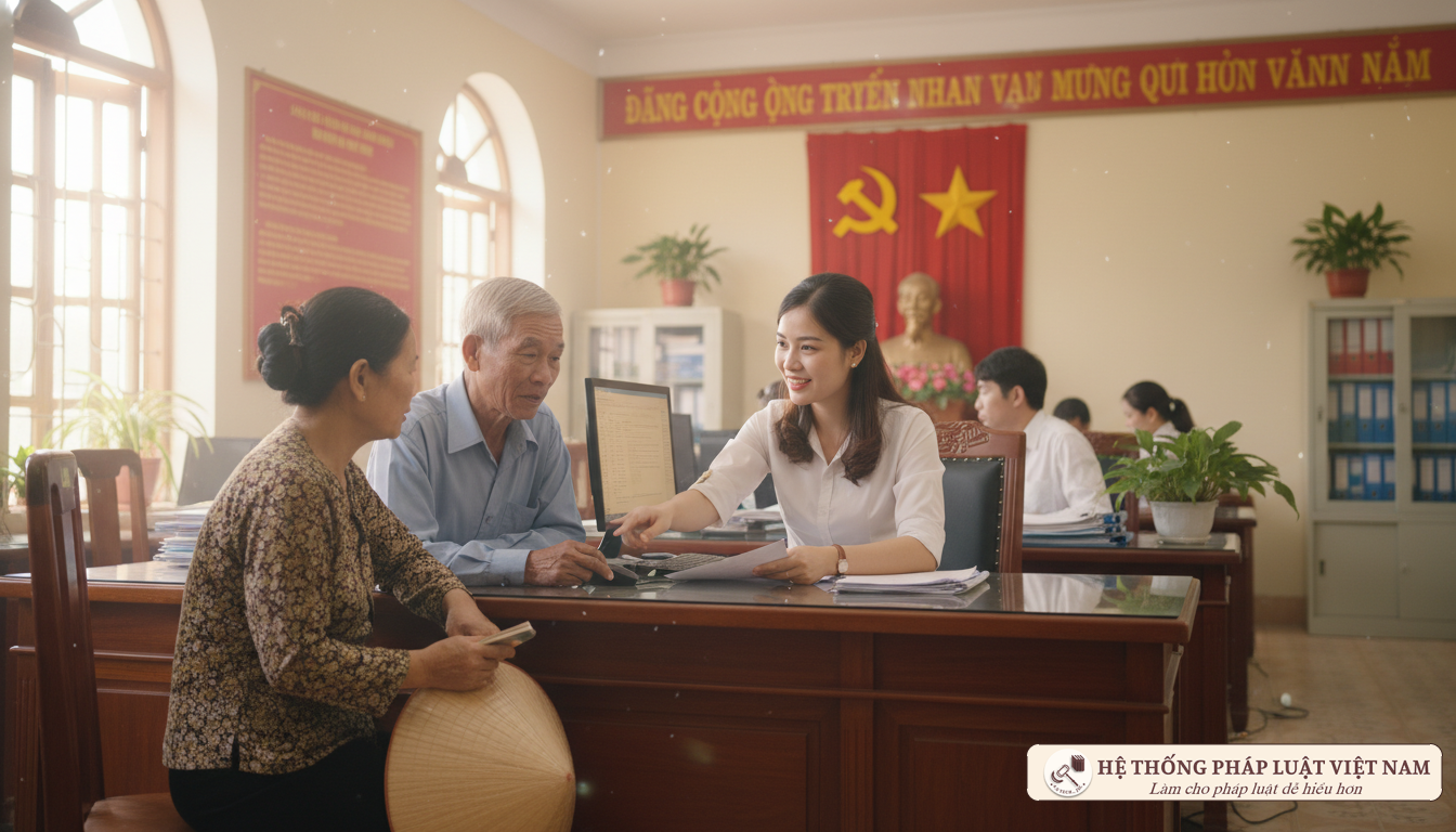Cán bộ hướng dẫn thủ tục đất đai