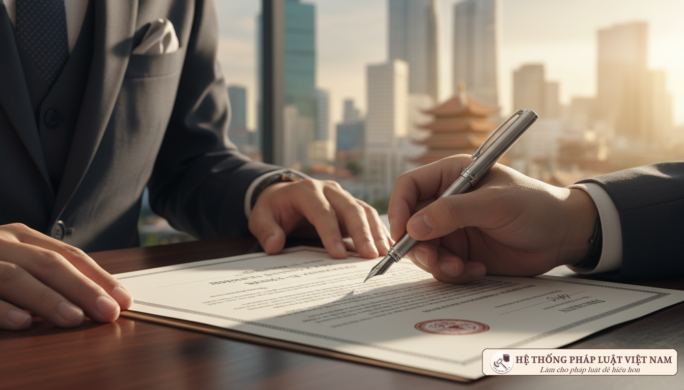 Ký kết hợp đồng chuyển nhượng đất sản xuất kinh doanh
