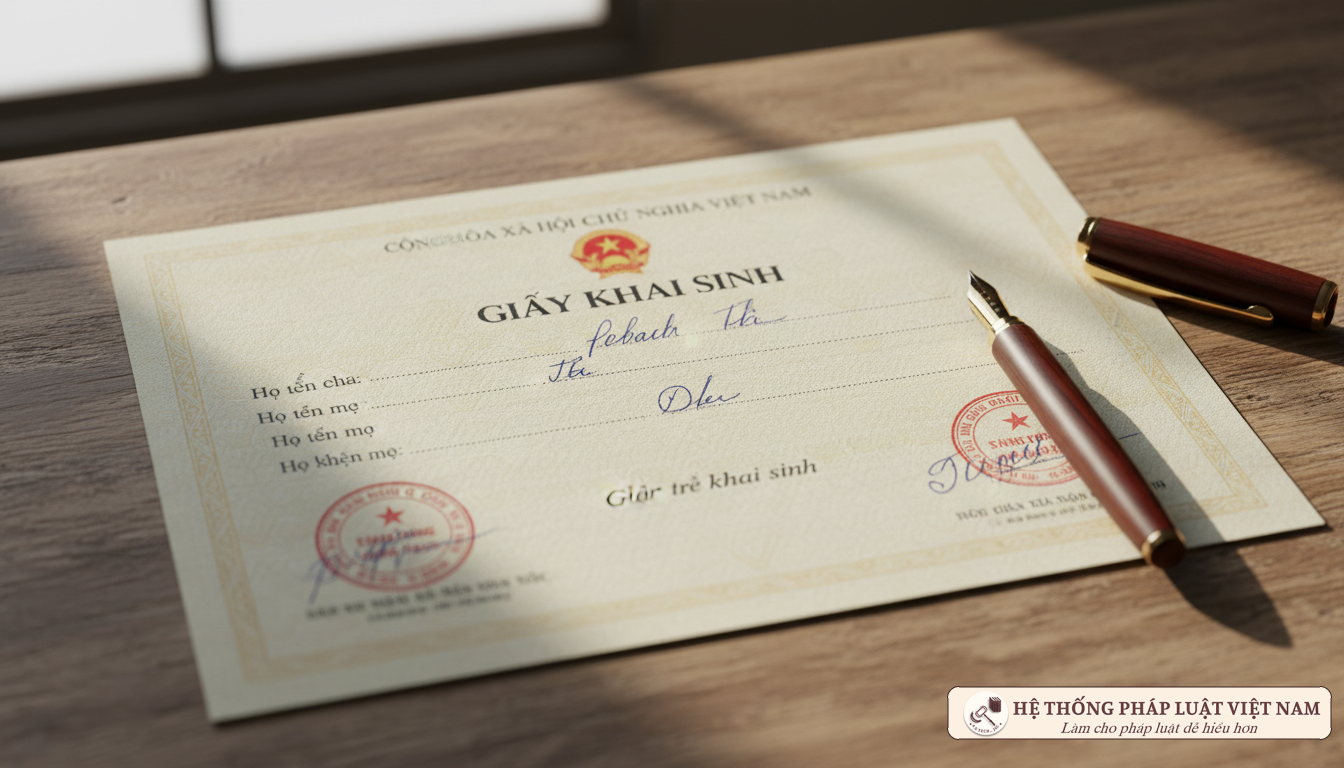 Cận cảnh giấy khai sinh Việt Nam
