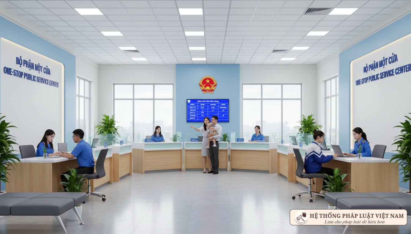 Hoạt động tại bộ phận một cửa Sở Tư pháp