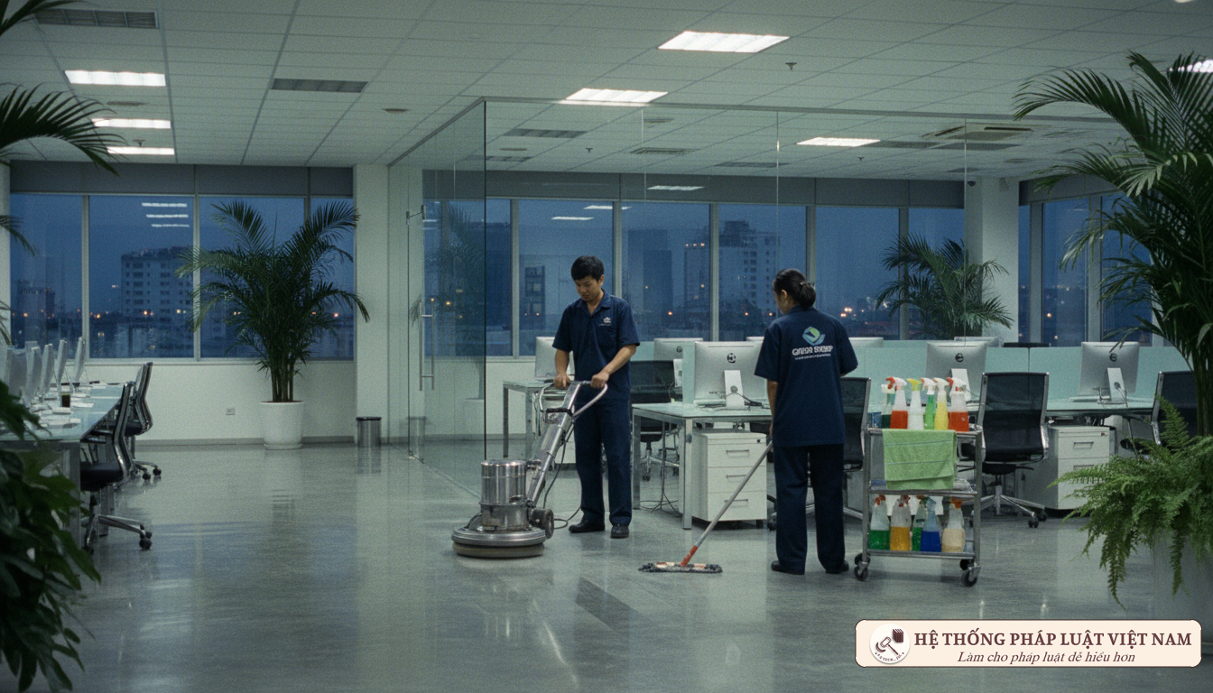 Dịch vụ vệ sinh văn phòng chịu thuế 10%