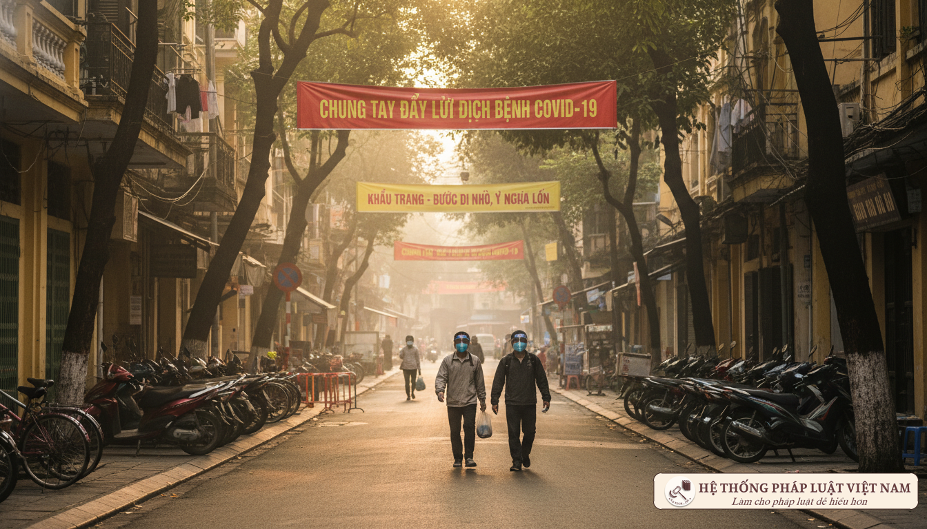 Đường phố Hà Nội vắng vẻ trong thời gian giãn cách xã hội 2020