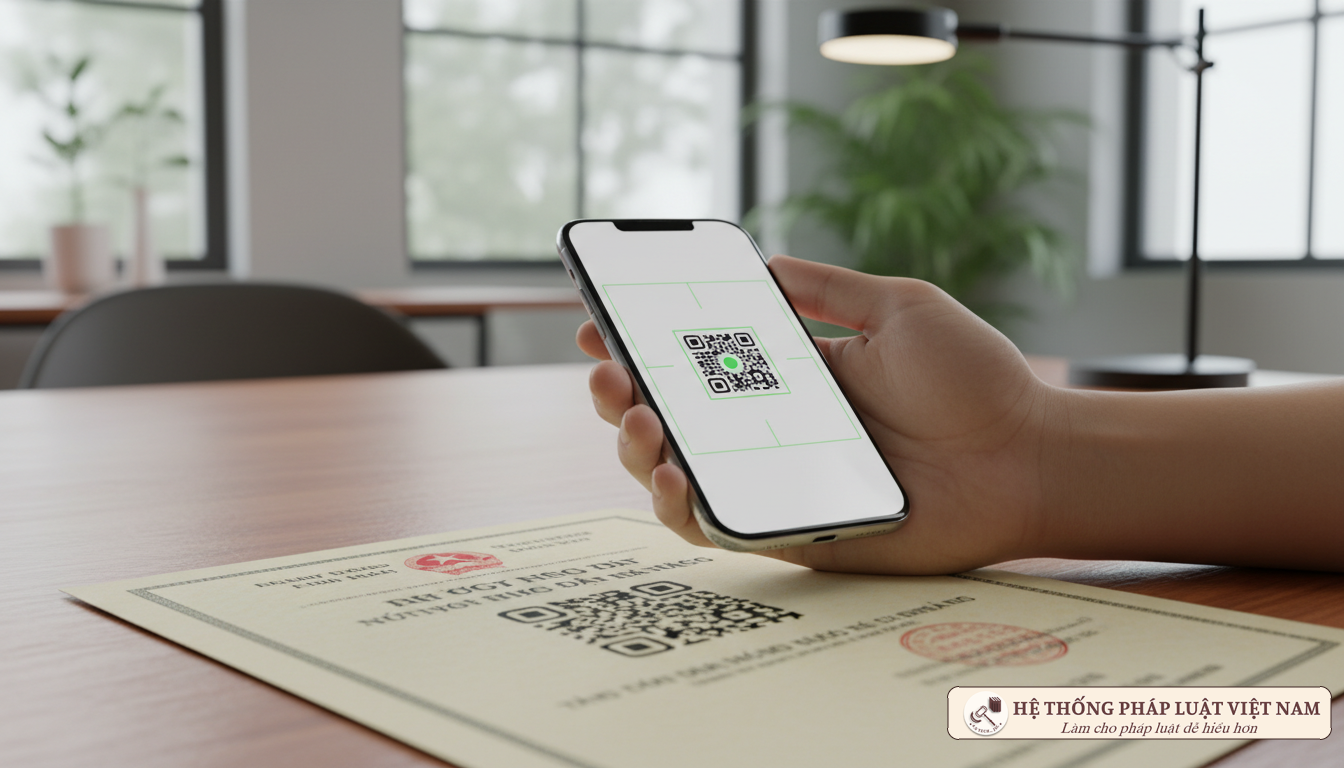Quét mã QR tra cứu thông tin sổ đỏ