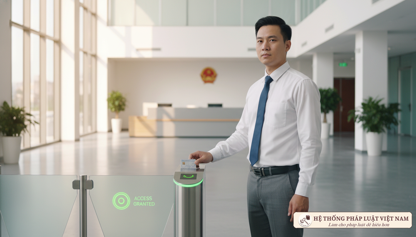 Công chức sử dụng thẻ thông minh
