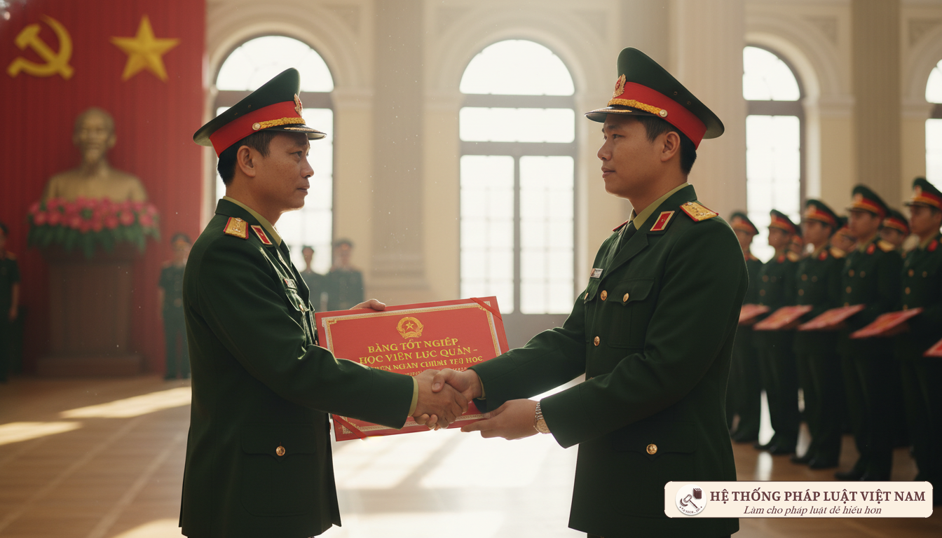 Công nhận trình độ lý luận chính trị quân đội Lễ tốt nghiệp học viện quân sự