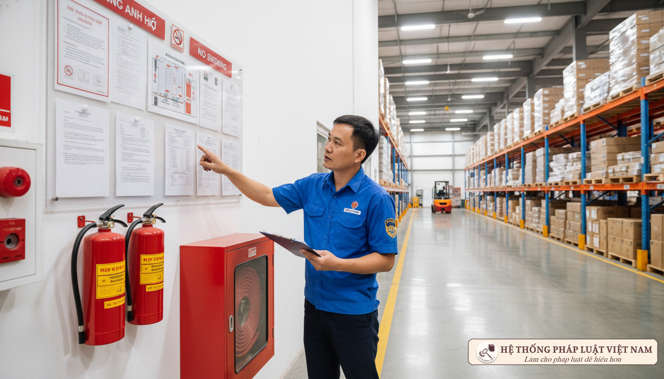 Quản lý doanh nghiệp kiểm tra thiết bị PCCC